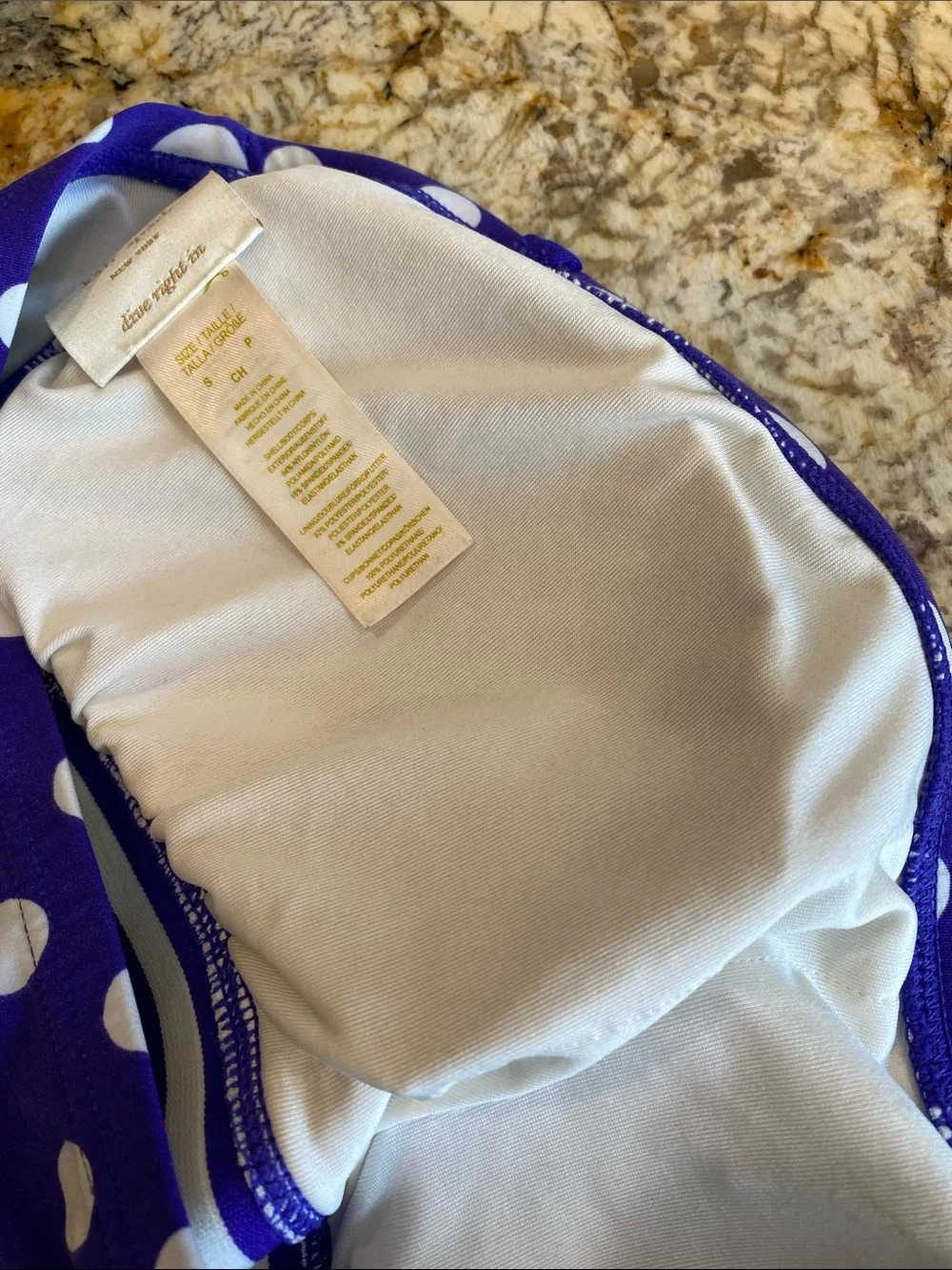 KATE SPADE New York Polka Dot Bandeau Bikini Top